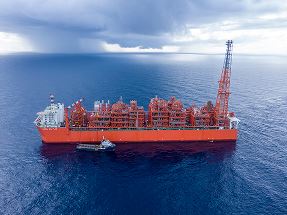 Coral South FLNG (floating liquefied natural gas) facility in Mozambique, Africa