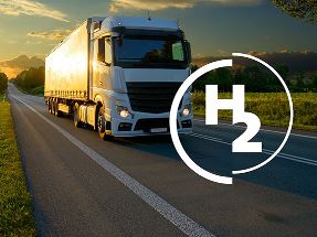 truck with H2 (hydrogen) logo