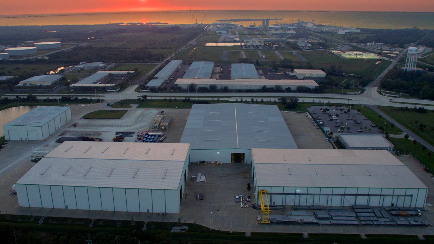 Aerial shot of Port Manatee, FL facility