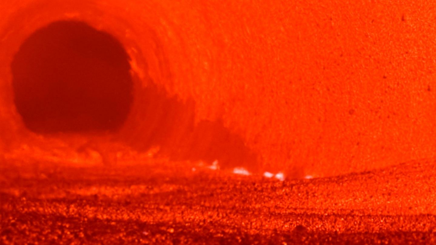 calcination of cement inside a kiln