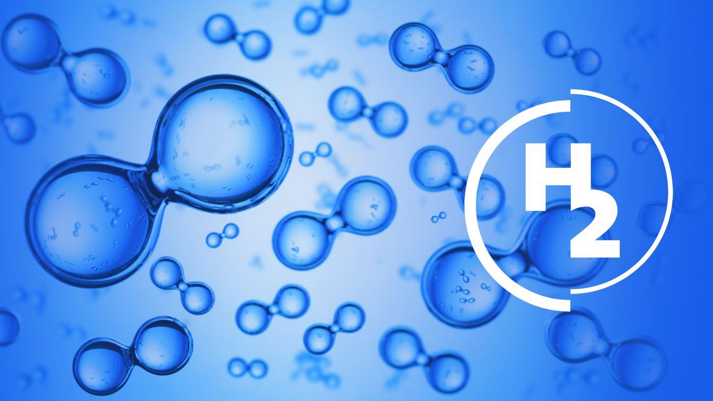 Illustration of hydrogen atoms