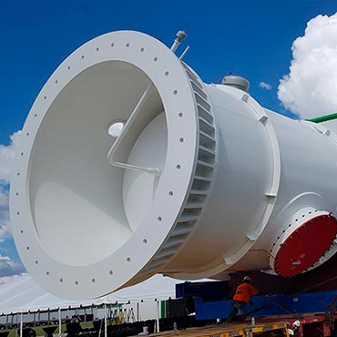 LNG heat exchanger produced at the company’s newest LNG manufacturing facility in Port Manatee, Florida.
