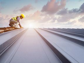 steel worker on roof