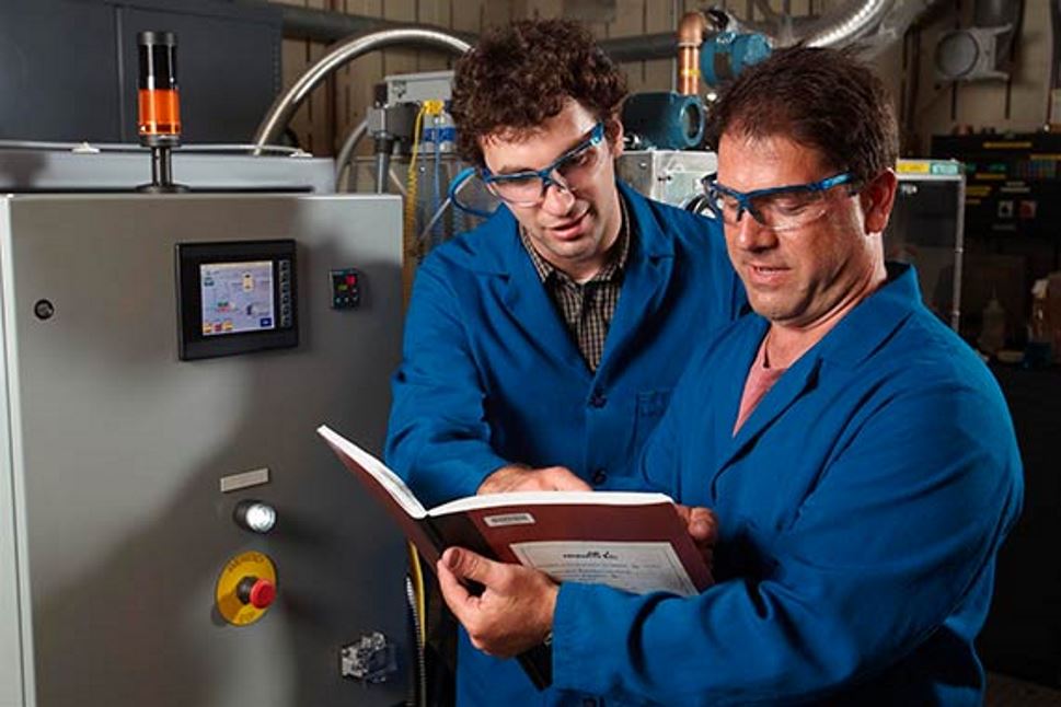 Men in lab