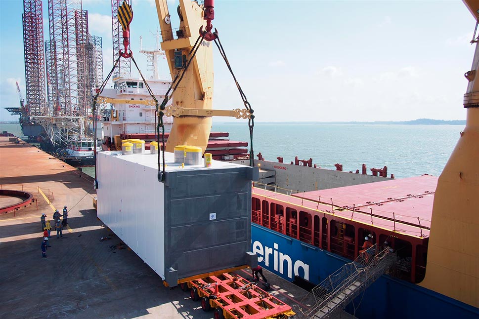 Cold Box for Petronas 1 FLNG project. Shipping from Tanjung Langsat port